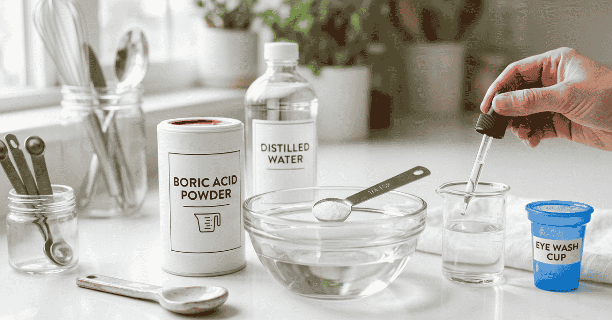 boric acid eye wash recipe