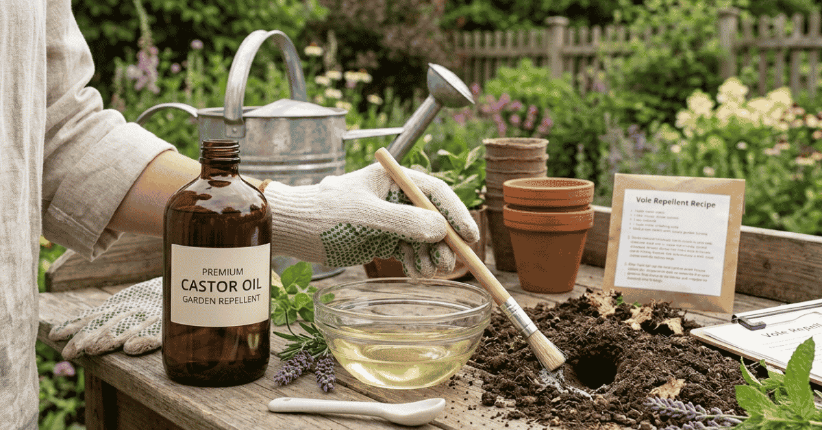 castor oil vole repellent recipe