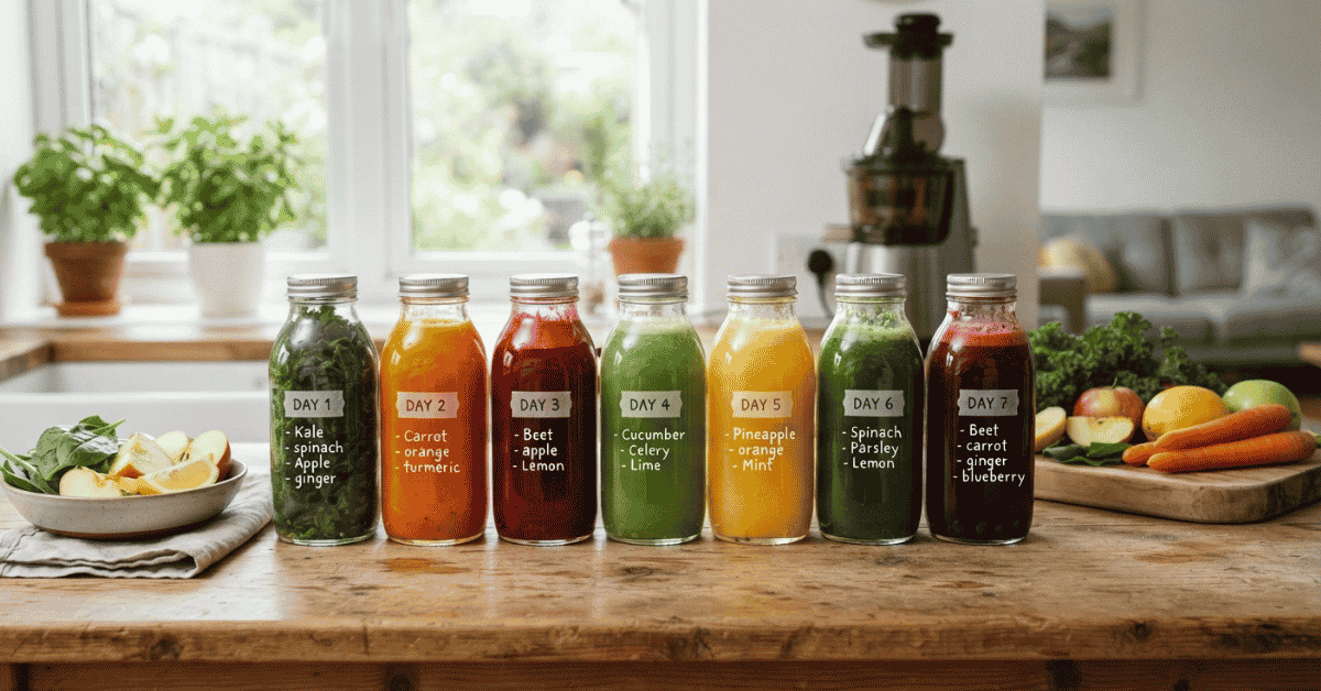 7 Day Juice Fast Recipes: 7 Easy Steps for a Fresh, Happy Reset