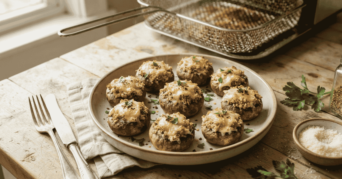 Air Fryer Stuffed Mushroom Recipe: Cozy Magic
