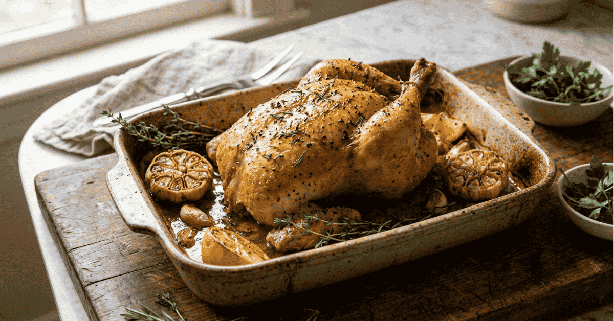 Garlic Herb Roast Chicken