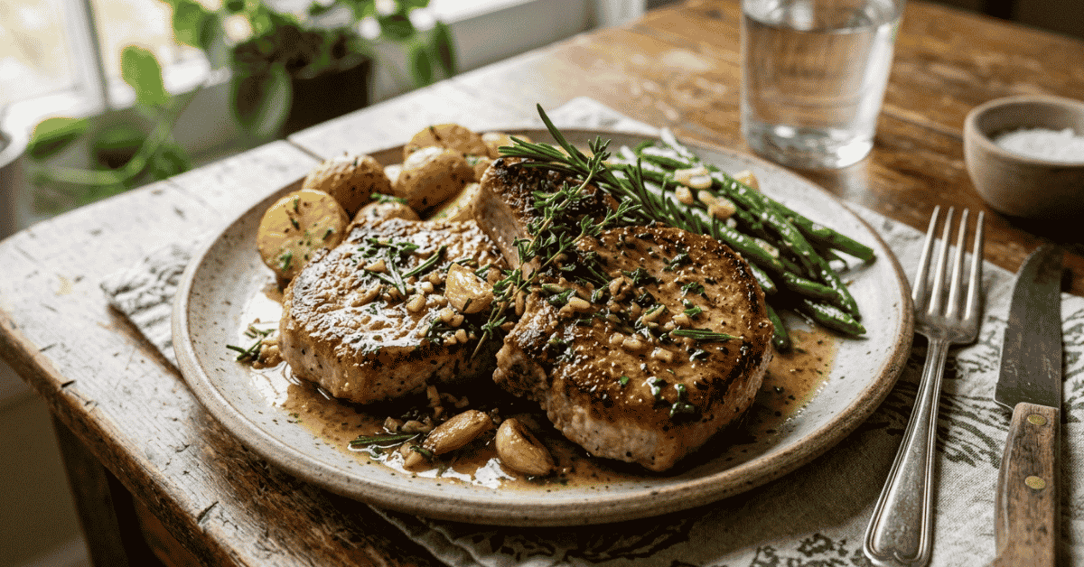 Herb Garlic Pork Chops