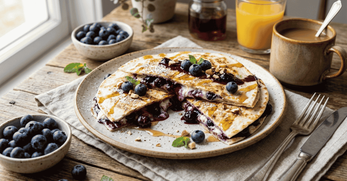 blueberry breakfast quesadilla recipe